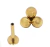 PIERCING HASTE 8MM TRINITY BOLINHA TITANIO PVD GOLD