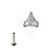 PIERCING HASTE 8MM TRIANGULO DE ZIRCONIA INTEIRA TITANIO