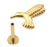 PIERCING HASTE 8MM BEIJO FLOR LISO TITANIO PVD GOLD