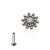 PIERCING HASTE 8MM MANDALA ZIRCONIA CRISTAL BOLINHAS JUNTAS TITANIO