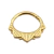 PIERCING ARGOLA SEGMENTADA 10MM ESP 1,2MM DETALHADA FRISADA AÇO 316L PVD GOLD