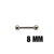 PIERCING MICROBELL 8MM ESP 1,2MM TITANIO