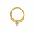 PIERCING ARGOLA TORÇÃO BOLINHAS 2 ZIRCONIA CRAVEJADO PRATA 925 OURO 24K
