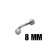 PIERCING MICROBELL CURVO 8MM ESP 1,2MM TITANIO