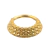 PIERCING ARGOLA SEGMENTADA 7MM ESP 1,2MM DETALHADA COM TIANGULOS TRIPLA AÇO 316L PVD GOLD