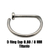 PIERCING D RING ESP 0,8 X 8MM TITANIO