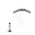 PIERCING HASTE 8MM CLUSTER 9 ZIRCONIAS CRISTAIS TITANIO