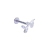 PIERCING HASTE EAR CUFF RAMO ZIRCONIA CRISTAL PRATA 925 - comprar online