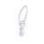 PIERCING ARGOLA TORÇÃO 8MM PINGENTE NAVETE ZIRCONIA SOLTA AÇO 316L