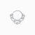 PIERCING ARGOLA TORÇÃO 8MM ARABESCO PRATA 925 - comprar online