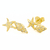 BRINCO CARACOL E ESTRELA SEMIJOIA OURO