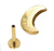 PIERCING HASTE 8MM LUA LISA TITANIO PVD GOLD