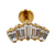 PIERCING HASTE 8MM CLUSTER 5 NAVETES CUBICA RAIMBOW TITANIO PVD GOLD
