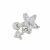 PIERCING HASTE 8MM FLOR CRAVEJADA C/ PINGENTE ZIRCONIA RÓDIO - comprar online