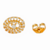 BRINCO OVAL CRAVEJADO ZIRC CENTRO SEMIJOIA OURO na internet