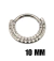 PIERCING ARGOLA SEGMENTADA 10MM DUPLA FRONTAL 2 FILEIRAS DE QUADRICULADA SPIKE TITANIO