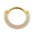 PIERCING ARGOLA SEGMENTADA ESP1,0MM CRAVEJADA FRONTAL ARO DUPLO TITANIO PVD GOLD na internet