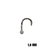 PIERCING NOSTRIL BOLINHA 1,8MM TITANIO