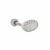 PIERCING HASTE ZIRCONIA OVAL CRAVADA PRATA 925