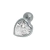 PIERCING HASTE 8MM PONTO DE LUZ ZIRCONIA CORAÇÃO 5MM CRAVAÇÃO INGLESA PRATA 925