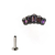 PIERCING HASTE 8MM CLUSTER 5 BAGUETES ZIRCONIA VITRAIL BLACK TITANIO