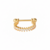 PIERCING CONCH ADORNO CRAVEJADO SEMIJOIA OURO