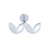 PIERCING HASTE 8MM FOLHAS PRATA 925