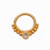 PIERCING ARGOLA TORÇÃO 6 MM BOLINHAS C/1 ZIRCONIA SEMIJOIA OURO