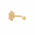 PIERCING HASTE FLOR G PRATA 925 OURO 24K - loja online