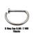 PIERCING D RING ESP 0,8 X 7MM TITANIO