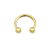 PIERCING FERRADURA 8MM ESP 1,2MM TITANIO PVD GOLD