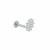 PIERCING HASTE FLOR BOLINHAS 1 ZIRCÔNIA PRATA 925 - comprar online