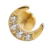 PIERCING HASTE 8MM LUA CRAVEJADA AÇO316L PVD GOLD