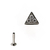 PIERCING HASTE 8MM TRIANGULO COM ZIRCONIA CRISTAL TITANIO