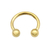PIERCING FERRADURA 10MM ESP 1,2MM TITANIO PVD GOLD