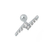 PIERCING HASTE 8MM RAIO CRAVEJADO ZIRCÔNIA CRISTAL PRATA 925