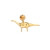 PIERCING HASTE DINOSAURO PRATA 925 COM OURO 24K - comprar online