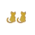 BRINCO GATO AÇO 316L PVD GOLD - comprar online