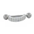 PIERCING HASTE HÉLIX ADORNO 2 FILEIRAS PRATA 925 - comprar online