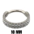PIERCING ARGOLA SEGMENTADA 10MM CRAVEJADA DUPLA CRISTAL TITANIO