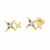 BRINCO ESTRELAS BELEM COLORÊ OURO SEMIJOIA