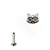 PIERCING HASTE 8MM GATO ROSTO TITANIO