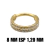 PIERCING ARGOLA SEGMENTADA 8MM ESP 1,2MM CRAVEJADO DUPLA ZIRCONIA CRISTAL AÇO 316L PVD GOLD