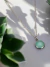 Colar Platina com Quartzo Verde