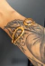 Bracelete Orgânico Contemporâneo em Prata e Dourado - use mytrī