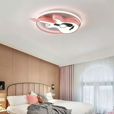 PLAFON FORMA GUITARRA ROSA