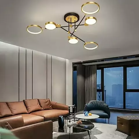 CANDELABRO 3 VAR 3 AROS 3CIR 6 PUNTOS DORADO