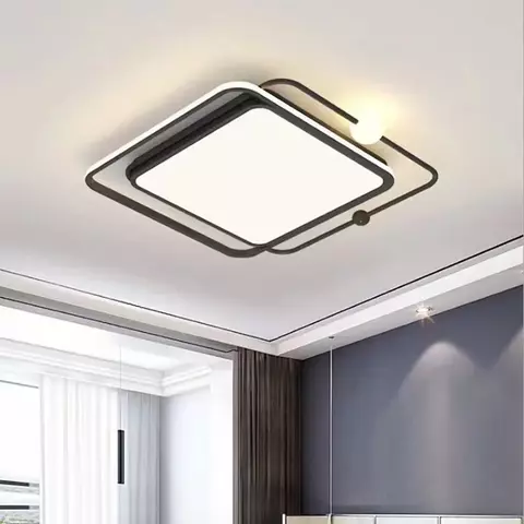 PLAFON CUADRADO 2 BORDES NEGROS