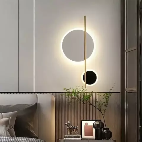 APLIQUE VARILLA Y DOBLE CIRCULO