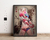 quadro com moldura preta e vidro decorativo filme geek Arlequina Harley Quinn